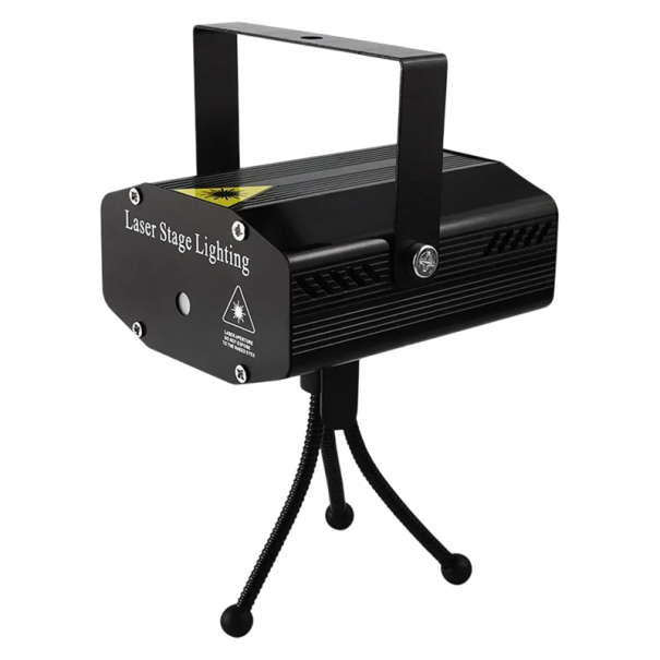 Lampa disco LED portabilă cu telecomandă, proiector laser cu raze roșii și verzi pentru petreceri, nunți, baruri, săli de dans negru