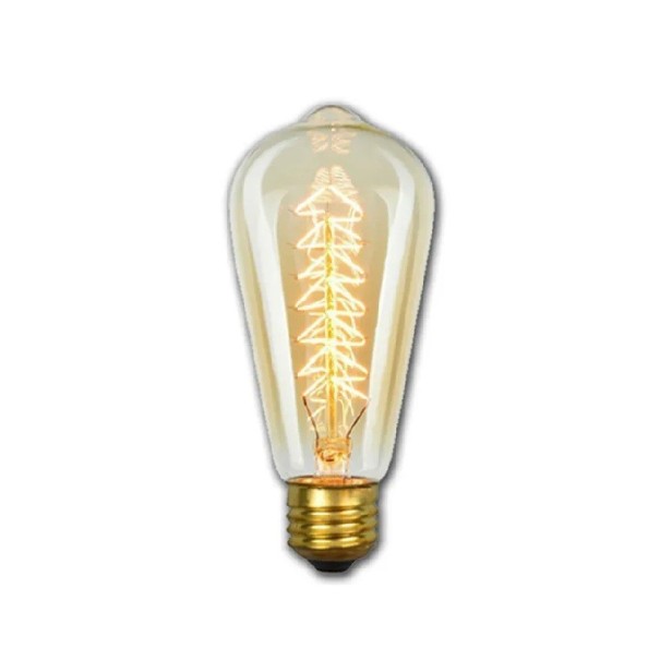 Λάμπα Edison με χριστουγεννιάτικο δέντρο από νήμα ST64 E27 40 W 220 V 6,4 x 14,2 εκ. Γυαλί και μπρούτζινη βάση Ζεστό φως Για την περίοδο του Α advent 1
