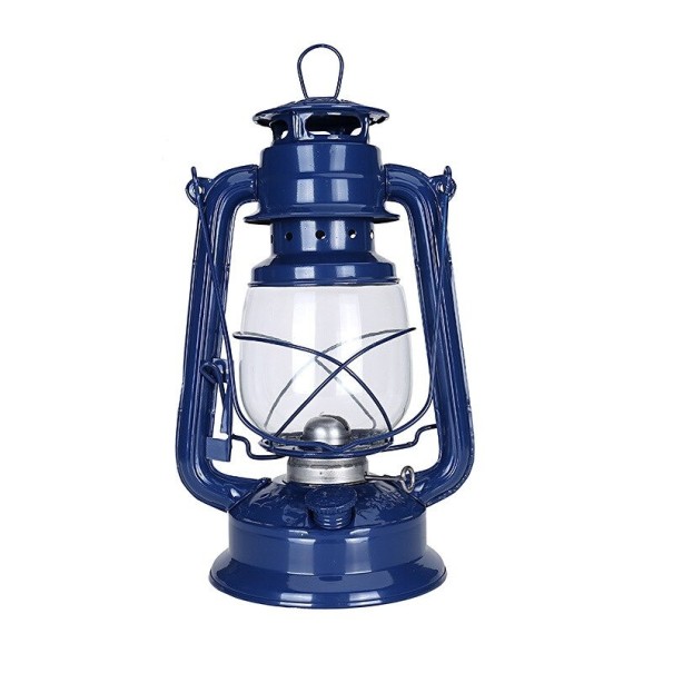 Lampa petrolejová 25 cm tmavo modrá