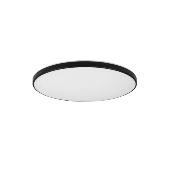 Lampa sufitowa LED Slim 18W Ciepła biel Nowoczesny wąski żyrandol Wodoodporny okrągły panel LED IP65 25 x 4,5 cm czarny