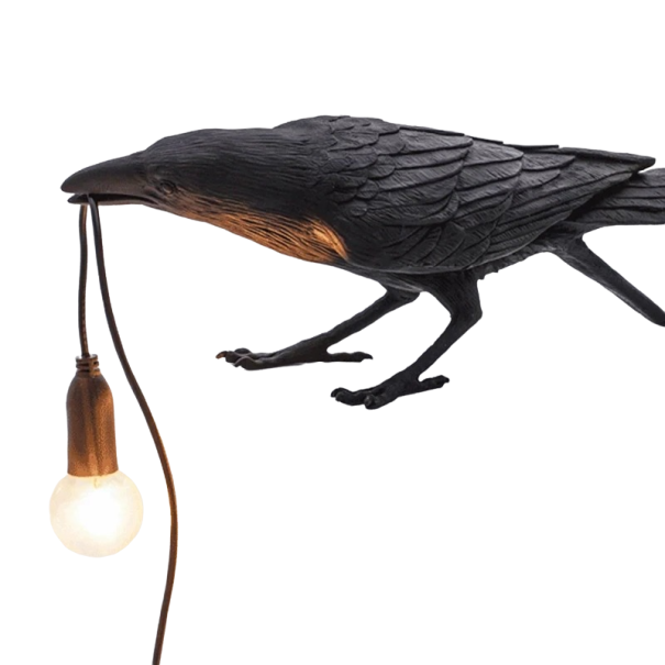 Lampa ve tvaru vrány P3698 černá