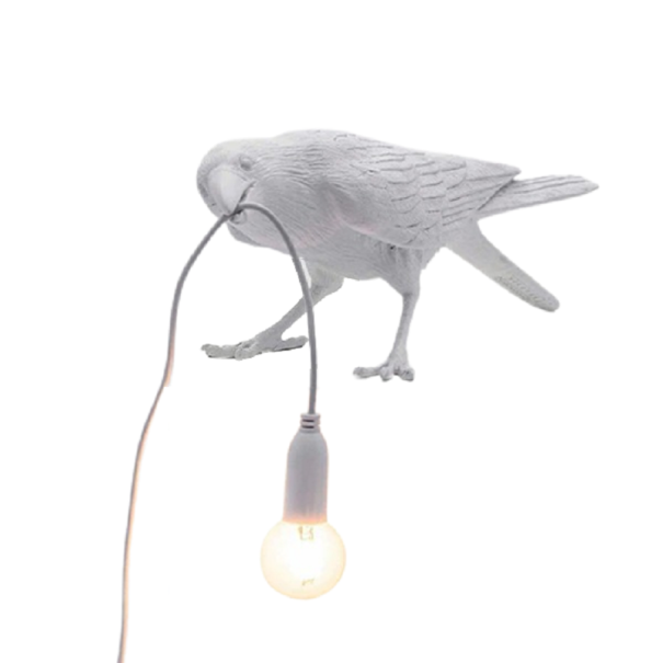 Lampa w kształcie kruka P3698 biały