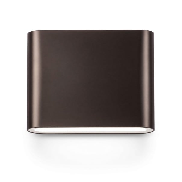 Lampada da parete LED 6 W Doppia testa che illumina verso l'alto e verso il basso Classe di protezione IP65 Dimensioni 11,5 x 9 cm Corpo in alluminio Bianco naturale 4000 K Per facciate nero