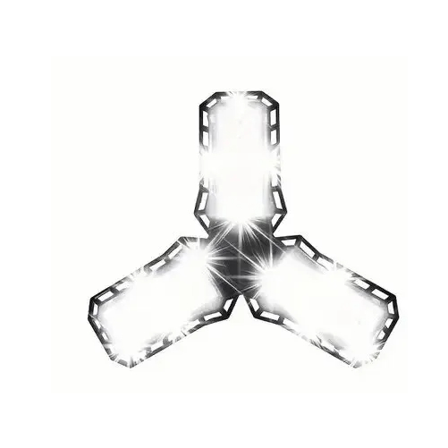 Lampada da soffitto LED pieghevole per garage 45W E27 Illuminazione regolabile con 3 pannelli Super luminoso luce calda 1