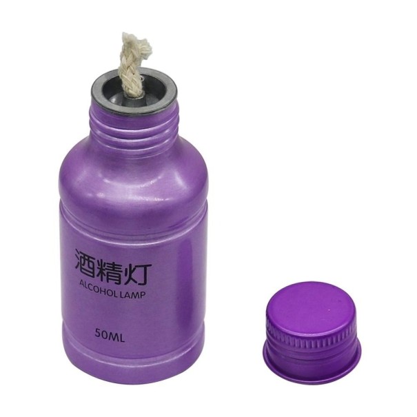 Lâmpada de álcool com pavios roxo