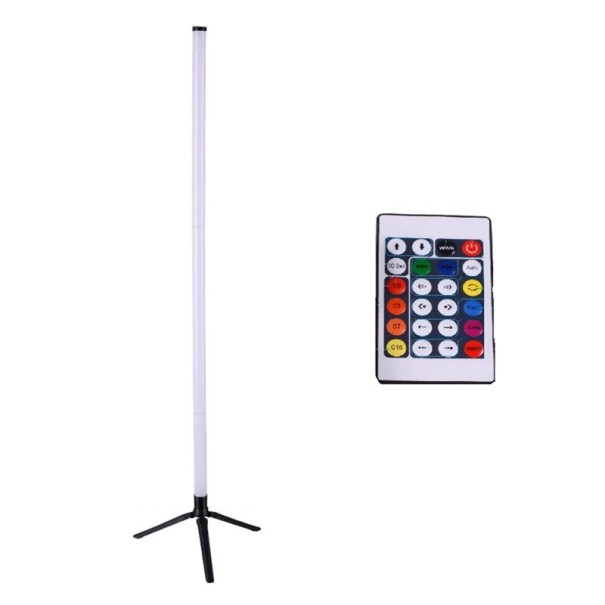 Lâmpada de pé LED de canto 103 cm RGB Branco quente Branco frio Dimerizável Alimentação USB 5W Controlo remoto Iluminação moderna 1