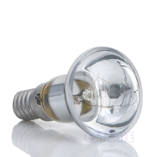 Lâmpada refletora transparente E14 30 W com camada espelhada Luz branca quente 2700 K Para luminárias com soquete pequeno Tensão 220 a 240 V 1