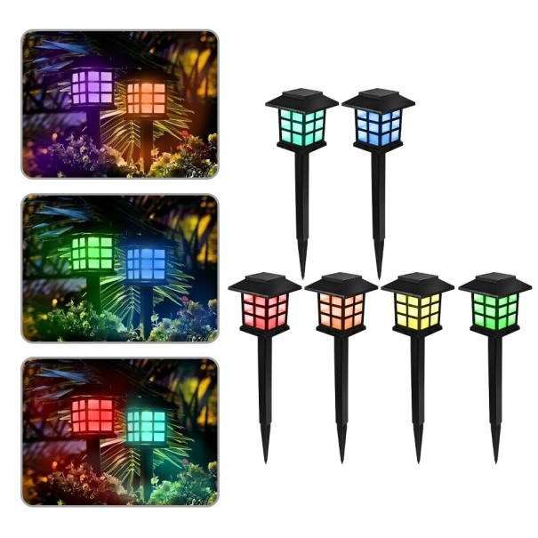 Lâmpada solar de jardim 6 pcs sortido