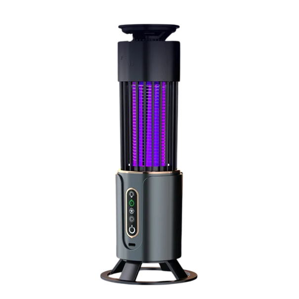 Lampada USB ricaricabile per zanzare Racchetta elettrica Trappola per insetti Lanterna da campeggio Funzionamento silenzioso Basso consumo Uso interno 1