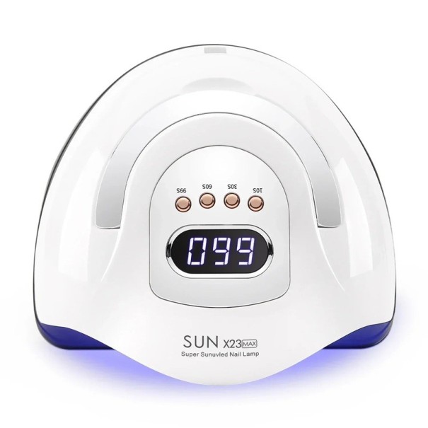 Lâmpada UV LED para unhas 81 LEDs com sensor sem toque e ecrã LED 4 modos de temporizador Plástico ABS Branco Para unhas em gel e manicure 1