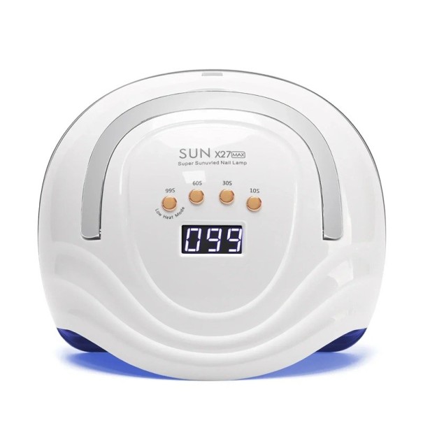 Lâmpada UV LED para unhas 81 LEDs sensor automático e visor LED temporizador 10 s 30 s 60 s e 99 s plástico ABS Branco Para unhas de gel e manicure 1