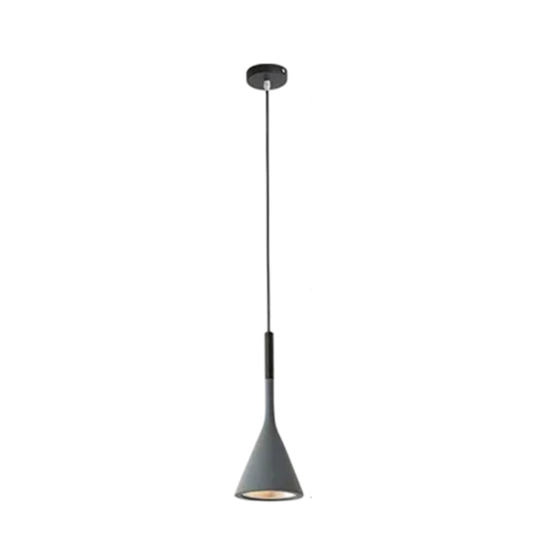 Lampadario LED sospeso a forma di piccolo campanello Design moderno Apparecchio E27 Sospensione regolabile Illuminazione decorativa per interni 90-260V grigio