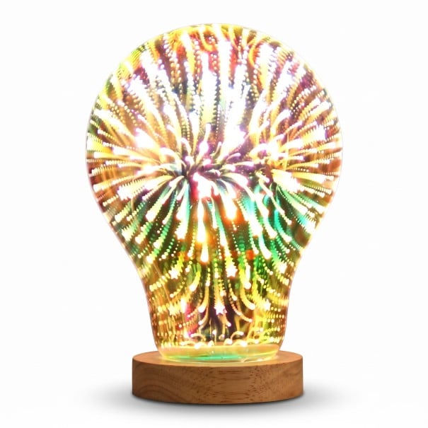 Lampadina LED A60 E27 Effetto fuochi d'artificio 6 W 85–265 V 50/60 Hz 6 x 10,5 cm Copertura in vetro argentato Motivo multicolore Per lampade e apparecchi di illuminazione 1