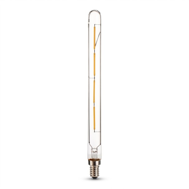 Lampadina LED tubolare T20 E14 Forma lunga con fili LED 4 W 230 x 20 mm Copertura in vetro trasparente Bianco caldo 2700 K Per lampade e apparecchi 1