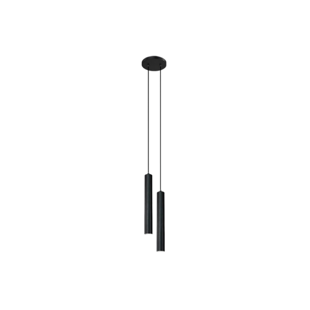 Lámpara colgante nórdica moderna de dos tubos LED 6W 3000K Longitud ajustable 200 cm Cabeza luminosa 30 cm 1