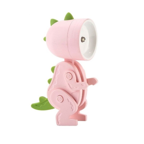 Lámpara de dinosaurio plegable rosa