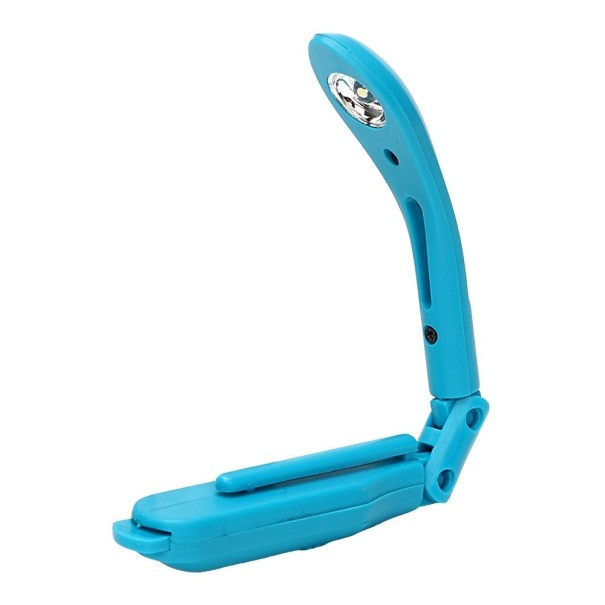Lámpara de lectura con clip azul