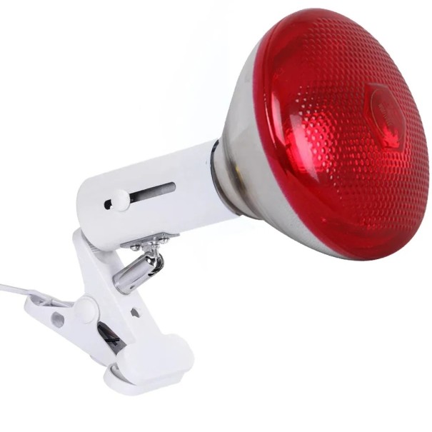 Lámpara de luz roja, bombilla infrarroja, terapia de luz, alivio del dolor, regeneración de la piel, 54 W, soporte giratorio de 360°, enchufe de la UE blanco