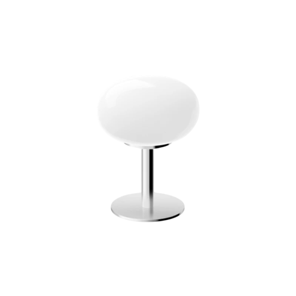 Lámpara de mesa de metal y vidrio de diseño, moderna y decorativa, para mesita de noche, para sala de estar, dormitorio, estudio, iluminación blanco