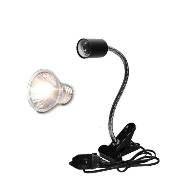 Lampe chauffante UVA/UVB pour terrarium noir 2
