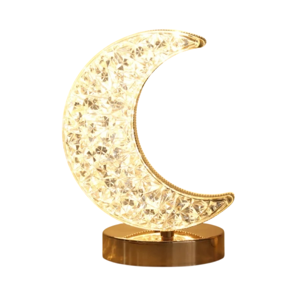 Lampe de nuit tactile en forme de croissant de lune 19,5 x 10 cm LED alimentation USB 3 couleurs blanc chaud, blanc froid, lumière naturelle 1