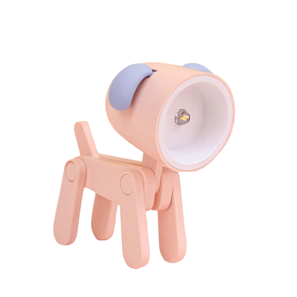 Lampe pliable chien rose