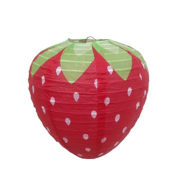 Lampion papierowy 3D w kształcie truskawki 30 cm Dekoracja na wiosenne uroczystości Dekoracja na przyjęcie urodzinowe Wiszący lampion papierowy 1