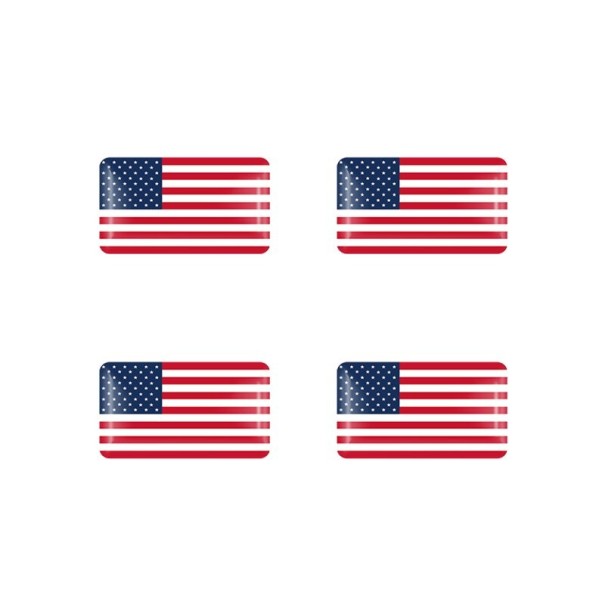 Landsflag klistermærker 4 stk. 1