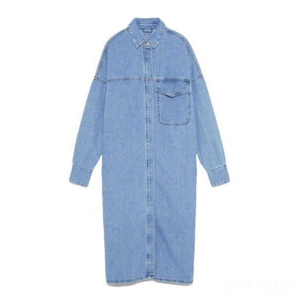 Lang denimjakke til kvinder P2512 M