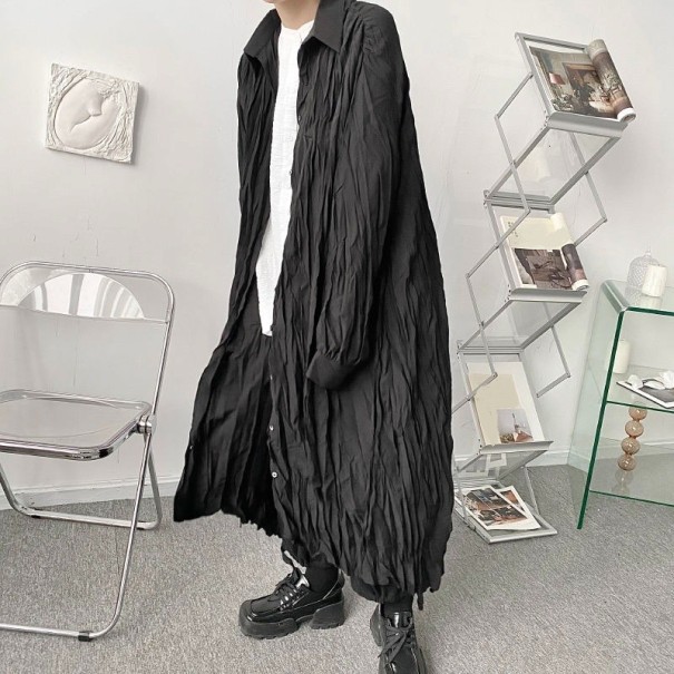 Lang herrecardigan sort