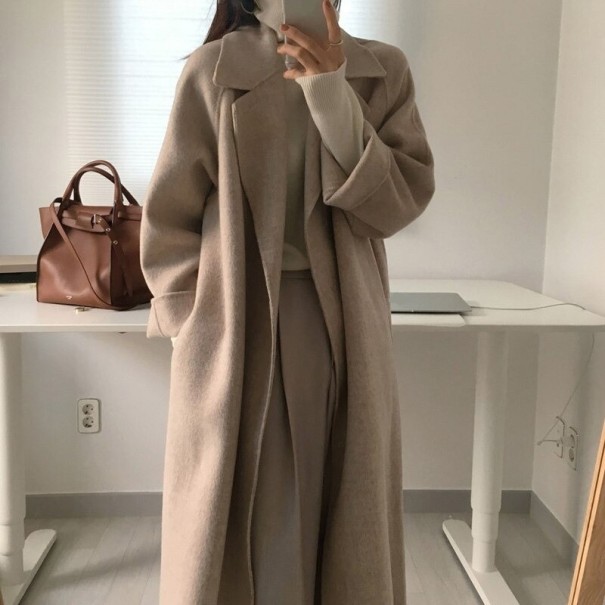 Lång kappa för kvinnor P1377 beige