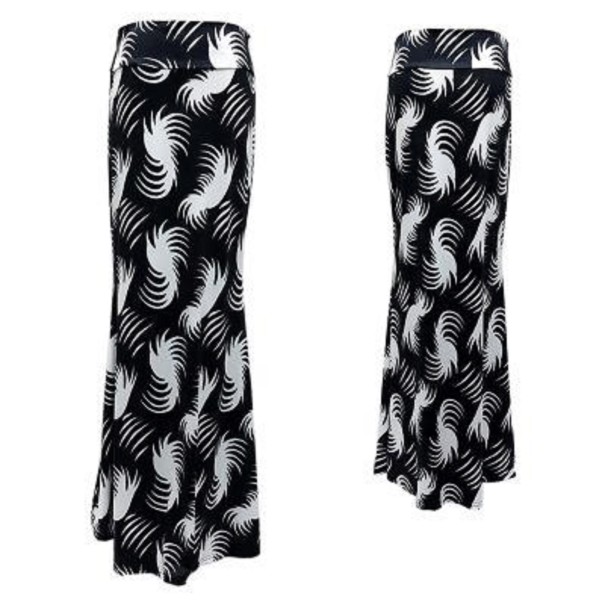 Lang nederdel til kvinder med mønster A1012 L 14