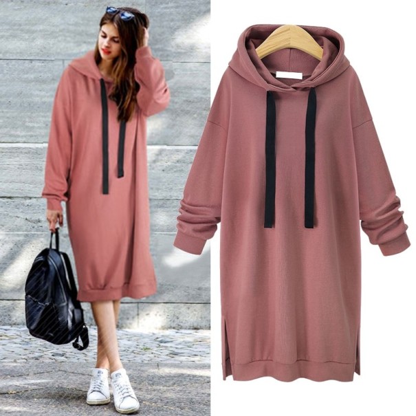 Lång sweatshirtklänning för kvinnor