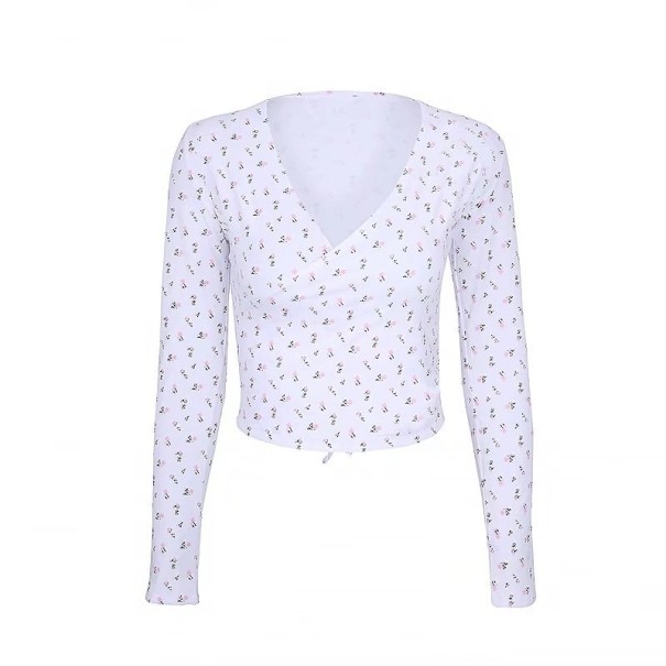 Langærmet crop top til kvinder A1355 1