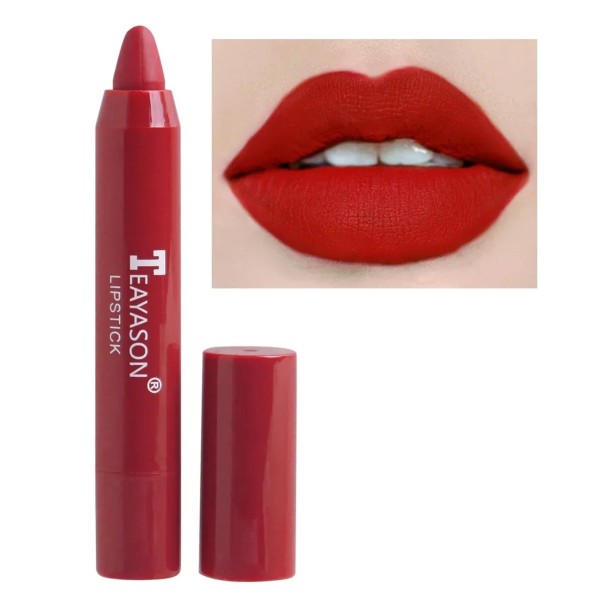 Langanhaltender samtmatter Lippenstift, wasserfester Lippenstift, Lipliner 10