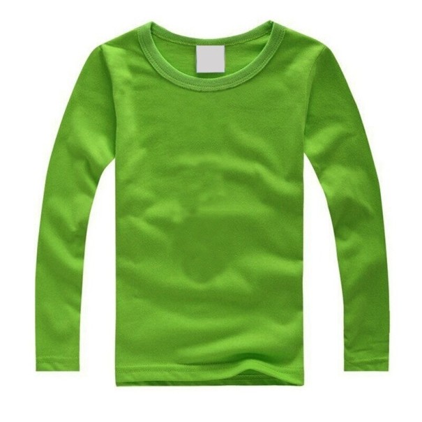 Långärmad T-shirt för barn B1534 ljusgrön 13