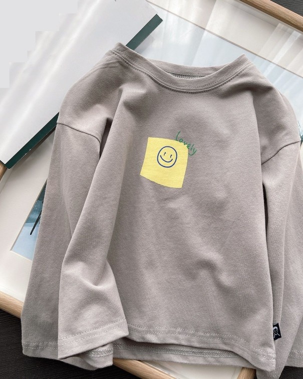 Långärmad T-shirt för barn T2536 grå 4