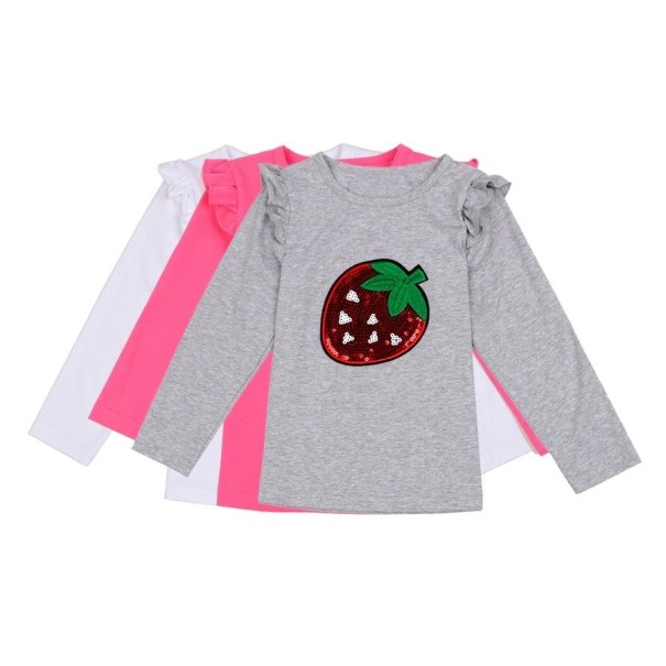Långärmad T-shirt för tjejer B1628