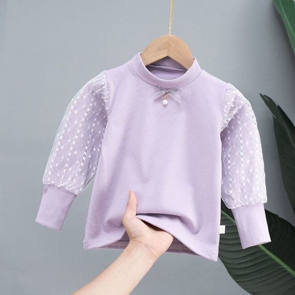 Långärmad T-shirt för tjejer B1648 5 D