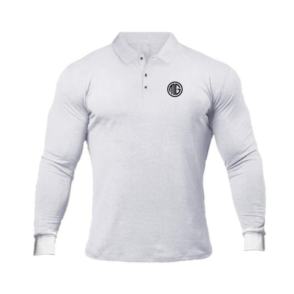 Långärmad T-shirt herr F1791 vit XL