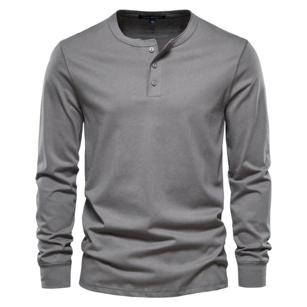 Långärmad T-shirt herr T2140 grå M