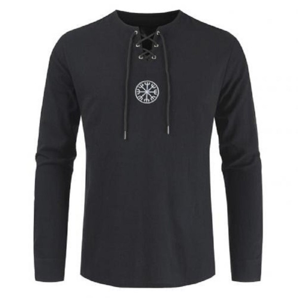 Långärmad T-shirt herr T2308 svart S