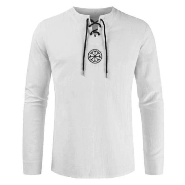 Långärmad T-shirt herr T2308 vit L