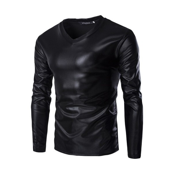 Långärmad T-shirt herr T2353 svart M