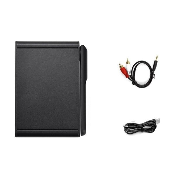 Langaton äänen vastaanotin tai lähetin äänen siirtoon jopa 100 m Liitin 3,5 mm jack Virransyöttö USB 5 V Litteä laatikko antennilla 1