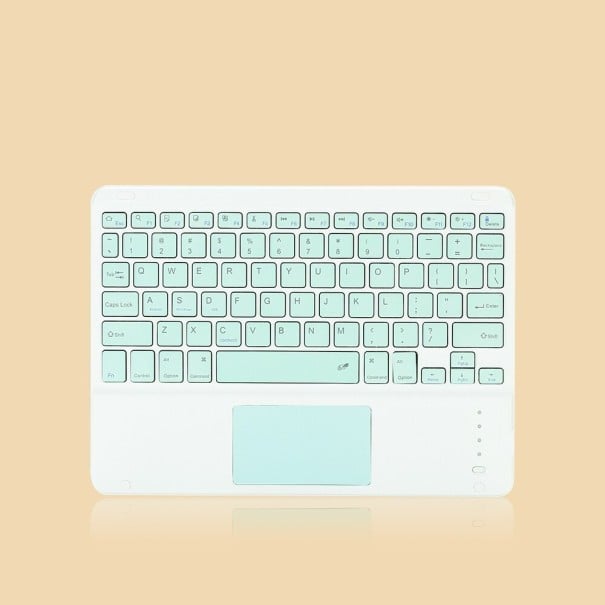 Langaton mini näppäimistö kosketusalustalla Bluetooth-laitteille QWERTY-asettelu Toimintonäppäimet ja nuolinäppäimet Litiumakku vihreä