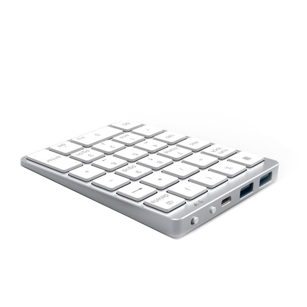 Langaton numeronäppäimistö USB 3.0 -keskitin valkoinen