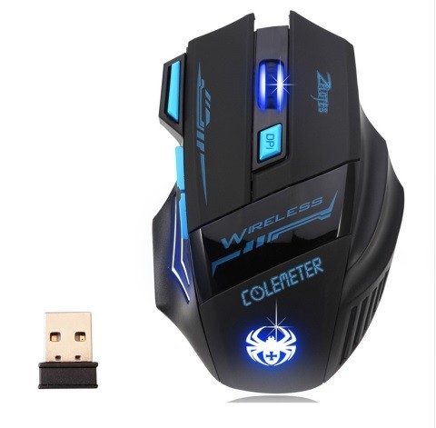 Langaton pelihiiri seitsemällä painikkeella Neljä DPI-herkkyystasoa Väriä vaihtava taustavalo Oikeakätinen muoto USB-vastaanotin 1
