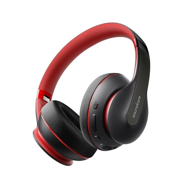 Langattomat over-ear-kuulokkeet Bluetooth 5.0 ja 3,5 mm liitin Muistivaahtomuovipehmusteet Etäisyys 15 m Taajuusalue 16 Hz - 40 kHz Musta punaisella 1