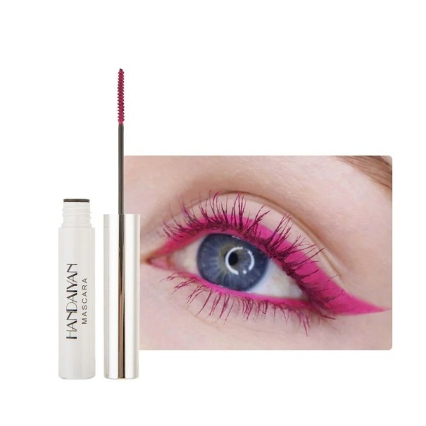 Langdurige gekleurde mascara Snel drogende mascara met gekleurd effect voor wimperverlenging roze